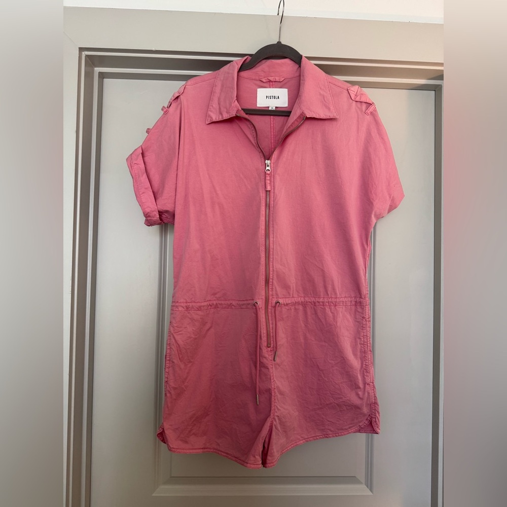 Pistola Pink Zip-Up Romper